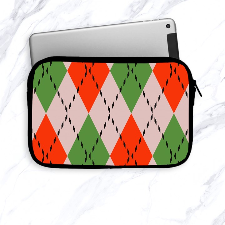 Argyle pattern abstract design Apple iPad Mini Zipper Case