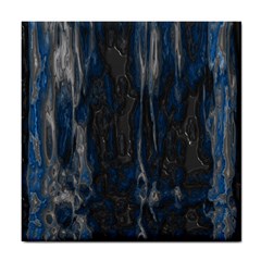 Blue Black Texture Tile Coaster