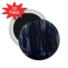 Blue Black Texture 2 25  Magnet (10 Pack) by LalyLauraFLM