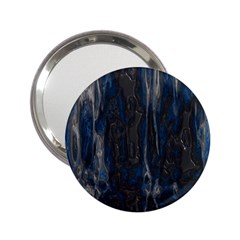 Blue Black Texture 2 25  Handbag Mirror by LalyLauraFLM