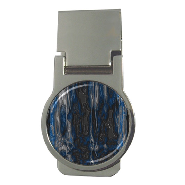 Blue black texture Money Clip (Round)