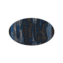 Blue Black Texture Sticker Oval (10 Pack) by LalyLauraFLM