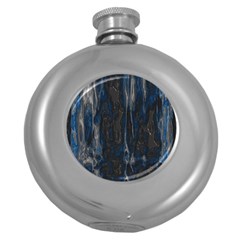 Blue Black Texture Hip Flask (5 Oz) by LalyLauraFLM