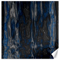 Blue Black Texture Canvas 12  X 12 