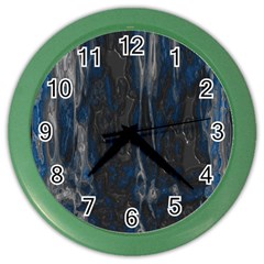 Blue Black Texture Color Wall Clock