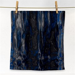 Blue Black Texture Face Towel