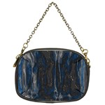 Blue black texture Chain Purse (Two Sides) Back