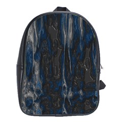 Blue Black Texture School Bag (large)