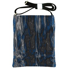 Blue Black Texture Shoulder Sling Bag