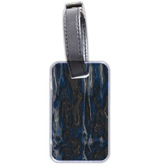 Blue Black Texture Luggage Tag (two Sides)