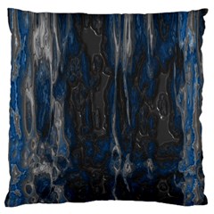 Blue Black Texture Large Cushion Case (two Sides)