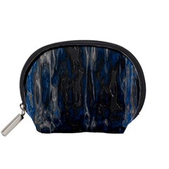 Blue Black Texture Accessory Pouch (small)