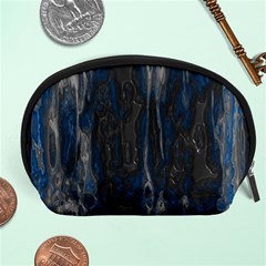 Blue Black Texture Accessory Pouch (large)