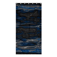 Blue Black Texture Shower Curtain 36  X 72  (stall) by LalyLauraFLM