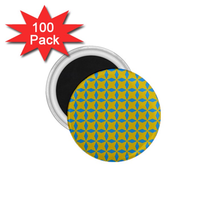 Blue diamonds pattern 1.75  Magnet (100 pack) 