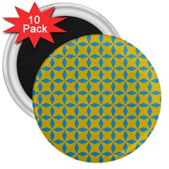 Blue Diamonds Pattern 3  Magnet (10 Pack)