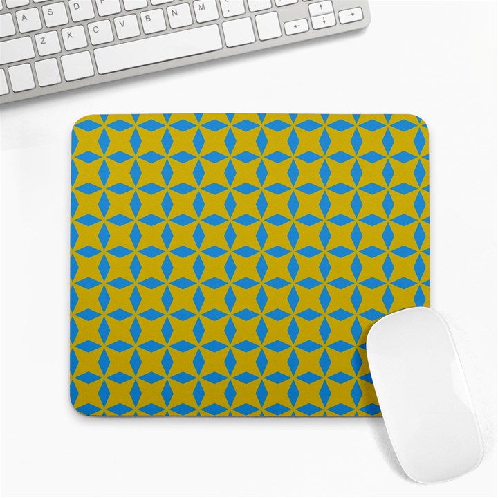 Blue diamonds pattern Large Mousepad