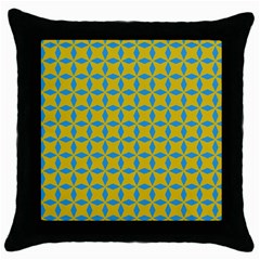 Blue Diamonds Pattern Throw Pillow Case (black) by LalyLauraFLM