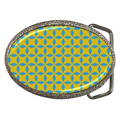 Blue Diamonds Pattern Belt Buckle