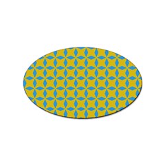 Blue Diamonds Pattern Sticker Oval (10 Pack) by LalyLauraFLM