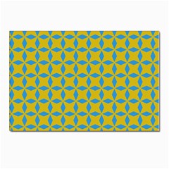 Blue Diamonds Pattern Postcard 4 x 6  (pkg Of 10) by LalyLauraFLM