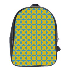 Blue Diamonds Pattern School Bag (large) by LalyLauraFLM