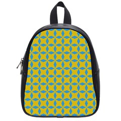 Blue Diamonds Pattern School Bag (small) by LalyLauraFLM