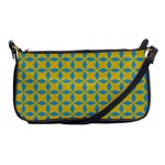 Blue diamonds pattern Shoulder Clutch Bag Front