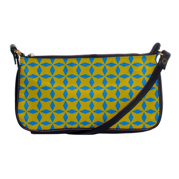 Blue diamonds pattern Shoulder Clutch Bag