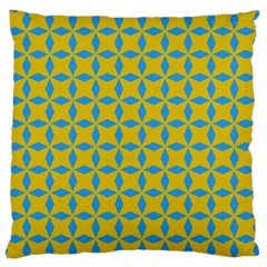 Blue Diamonds Pattern Large Cushion Case (two Sides) by LalyLauraFLM