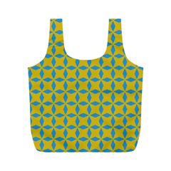 Blue Diamonds Pattern Full Print Recycle Bag (m) by LalyLauraFLM