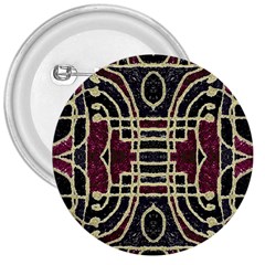 Tribal Style Ornate Grunge Pattern  3  Button by dflcprints