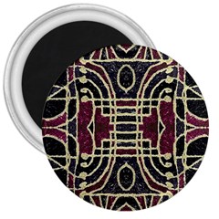 Tribal Style Ornate Grunge Pattern  3  Button Magnet by dflcprints