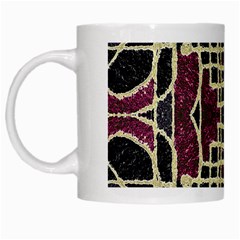 Tribal Style Ornate Grunge Pattern  White Coffee Mug by dflcprints