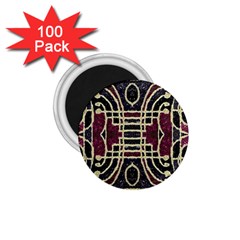 Tribal Style Ornate Grunge Pattern  1 75  Button Magnet (100 Pack)