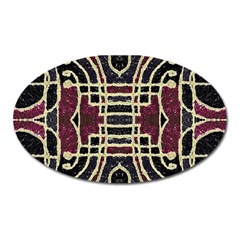 Tribal Style Ornate Grunge Pattern  Magnet (oval) by dflcprints