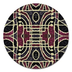 Tribal Style Ornate Grunge Pattern  Magnet 5  (round) by dflcprints