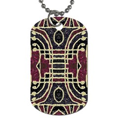 Tribal Style Ornate Grunge Pattern  Dog Tag (two-sided) 