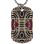 Tribal Style Ornate Grunge Pattern  Dog Tag (Two-sided)  Front