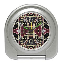 Tribal Style Ornate Grunge Pattern  Desk Alarm Clock by dflcprints