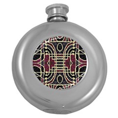 Tribal Style Ornate Grunge Pattern  Hip Flask (round) by dflcprints