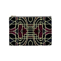 Tribal Style Ornate Grunge Pattern  Cosmetic Bag (medium) by dflcprints