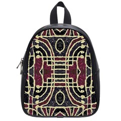 Tribal Style Ornate Grunge Pattern  School Bag (small) by dflcprints