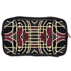 Tribal Style Ornate Grunge Pattern  Travel Toiletry Bag (two Sides) by dflcprints