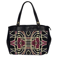 Tribal Style Ornate Grunge Pattern  Oversize Office Handbag (two Sides) by dflcprints