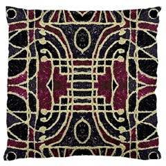 Tribal Style Ornate Grunge Pattern  Large Flano Cushion Case (one Side) by dflcprints