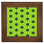 Blue flowers pattern Framed Tile Front