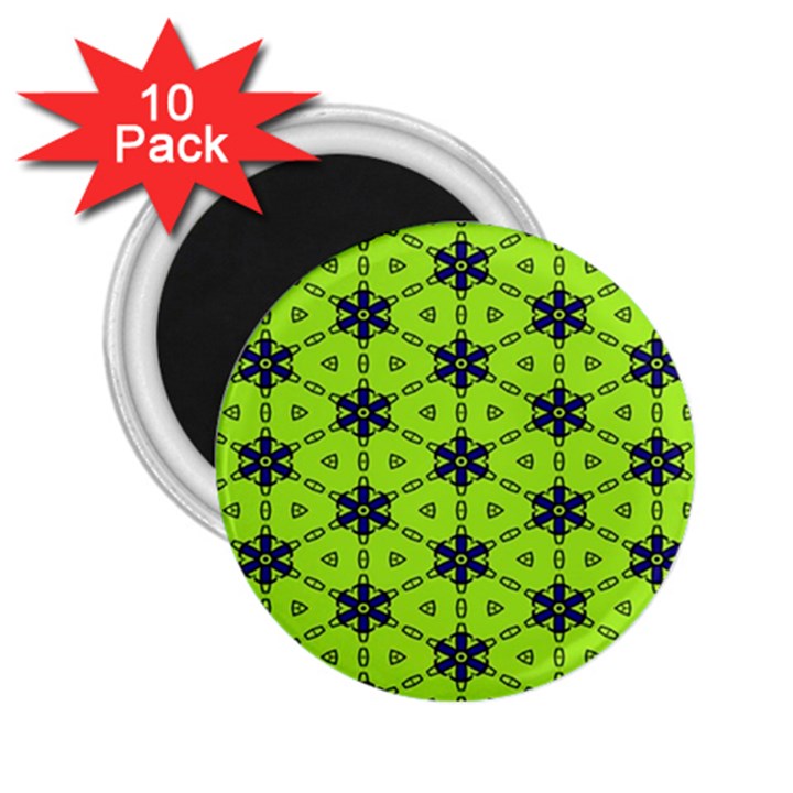 Blue flowers pattern 2.25  Magnet (10 pack)