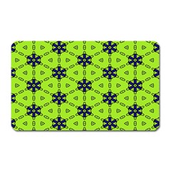 Blue Flowers Pattern Magnet (rectangular) by LalyLauraFLM