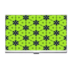 Blue Flowers Pattern Business Card Holder